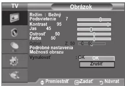 SAMSUNG LE40A4577C1DXXC - Mózete vátit' spāt' pôvodné nastavenia z vyroby. - 1