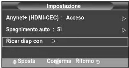 SAMSUNG LE40A4577C1DXXC - Scansione e passaggio da un dispositivo Anynet+ all'altro - 2