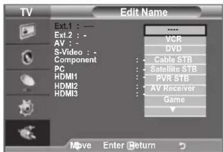 SAMSUNG LE40A4577C1DXXC - Urejanjeimenvhodnih virov - 2