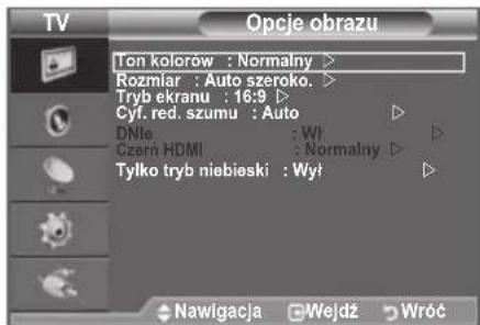 SAMSUNG LE40A4577C1DXXC - Konfiguracja opcji obrazu - 2