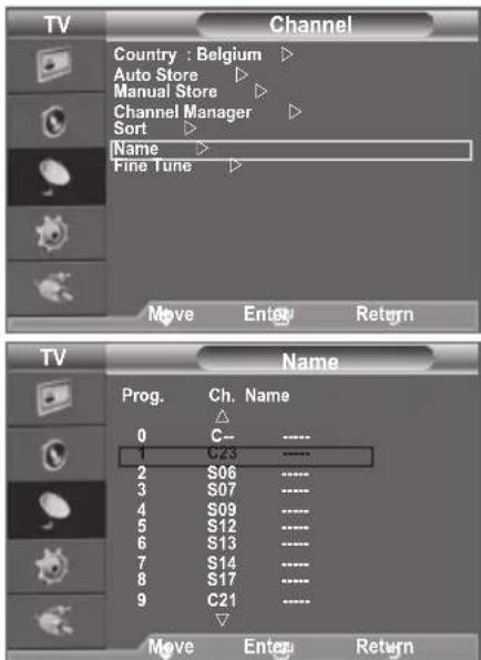SAMSUNG LE40A4577C1DXXC - Assigning Channels Names - 1
