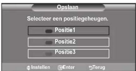 SAMSUNG LE40A4577C1DXXC - De positie opslaan - 3