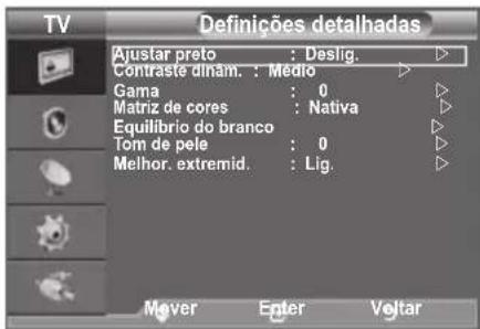 SAMSUNG LE40A4577C1DXXC - Configurar definições detalphadas na imagem - 2
