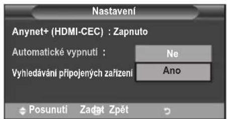 SAMSUNG LE40A4577C1DXXC - Automaticke vypnuti zarizeni Anynet+ po vypnuti televizoru - 1