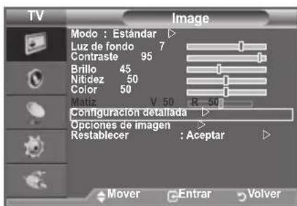 SAMSUNG LE40A4577C1DXXC - Configuración detallada de los values de laImagen - 1