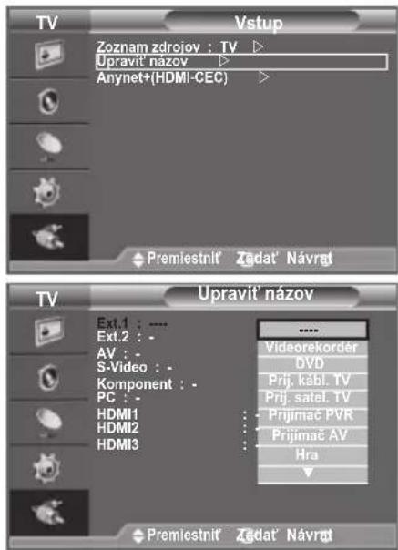 SAMSUNG LE40A4577C1DXXC - Uprava názvov vystupnych zdrojov - 1