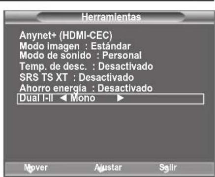 SAMSUNG LE40A4577C1DXXC - Selección del modo de sonido - 1