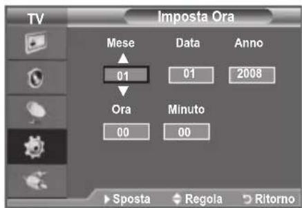 SAMSUNG LE40A4577C1DXXC - Impostazione e visualizzazione dell'ora corrente - 2