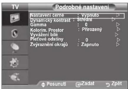 SAMSUNG LE40A4577C1DXXC - Konfigurace podrobnych nastavení obrazu - 2