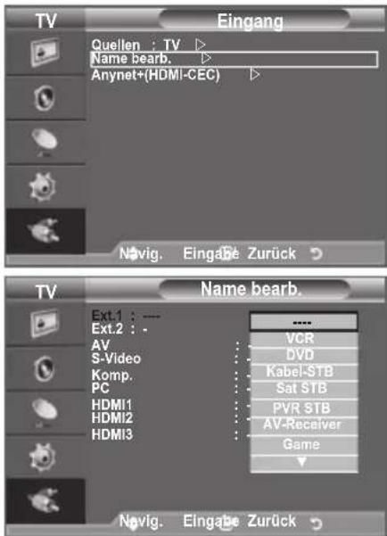 SAMSUNG LE40A4577C1DXXC - Signalquellennamen bearbeiten - 1