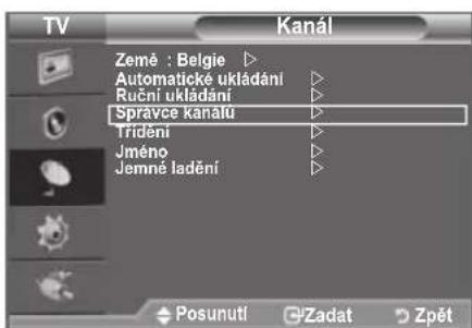 SAMSUNG LE40A4577C1DXXC - Pridání/uzamčeni kanálú - 1