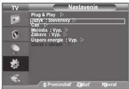 SAMSUNG LE40A4577C1DXXC - Vyber jazyka - 1