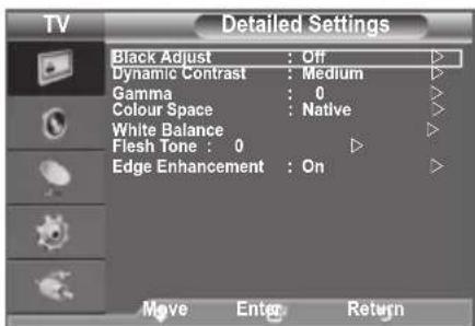 SAMSUNG LE40A4577C1DXXC - Configuring Detailed Settings on the Picture - 2