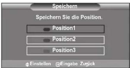 SAMSUNG LE40A4577C1DXXC - Abspeichern der Position - 3