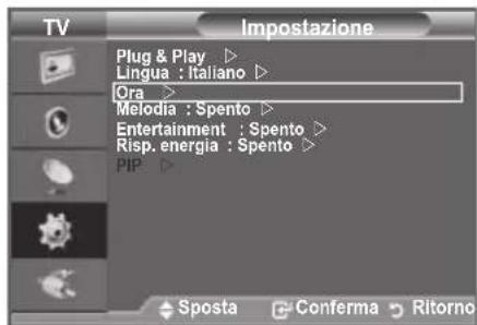 SAMSUNG LE40A4577C1DXXC - Impostazione e visualizzazione dell'ora corrente - 1