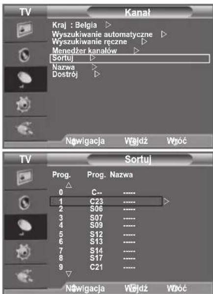 SAMSUNG LE40A4577C1DXXC - Porzadkowieie kolejnosci zaprogramowych kanalów - 1