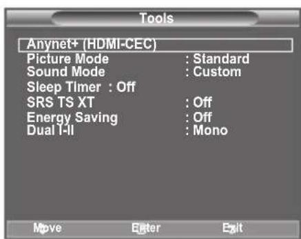 SAMSUNG LE40A4577C1DXXC - Uporaba gumba TOOLS - 1