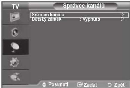 SAMSUNG LE40A4577C1DXXC - Pridání/uzamčeni kanálú - 2