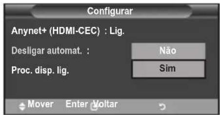 SAMSUNG LE40A4577C1DXXC - Desligar um dispositivo Anynet+ automaticamente quando o televisor estiver desligado - 1
