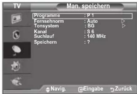 SAMSUNG LE40A4577C1DXXC - Manuelles Speichern von Kanalen - 2