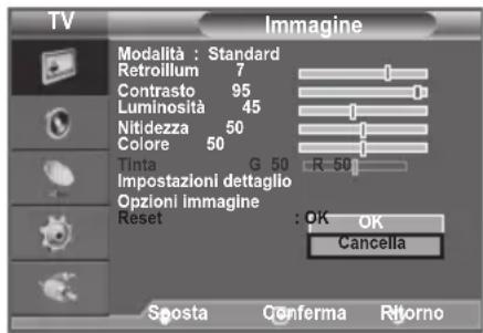 SAMSUNG LE40A4577C1DXXC - È possibile ripristinare le impostazioni di visualizzazione dell'immagine preimpostate in fabbrica. - 1