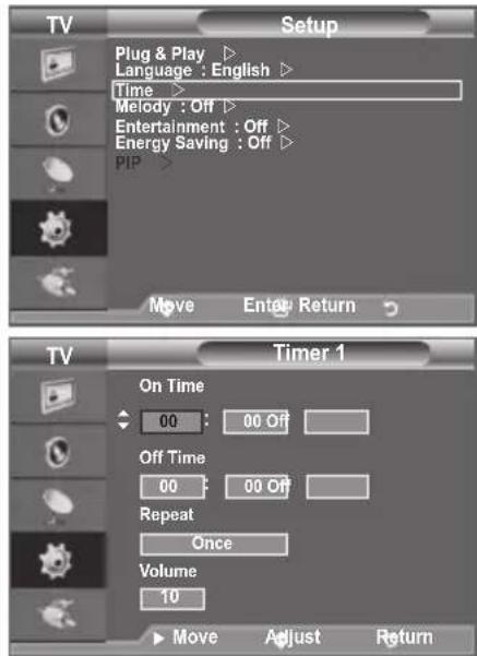 SAMSUNG LE40A4577C1DXXC - Switching the Television On and Off Automatically - 1