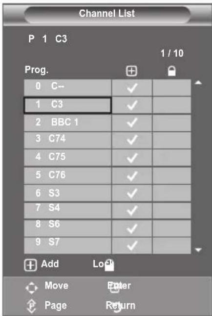 SAMSUNG LE40A4577C1DXXC - > Channel mode - 3