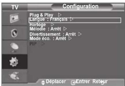 SAMSUNG LE40A4577C1DXXC - Choix de la langue - 1