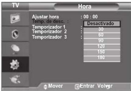 SAMSUNG LE40A4577C1DXXC - Ajuste del temporizador de desconexión - 2