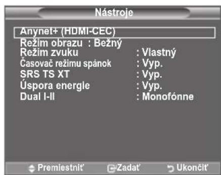 SAMSUNG LE40A4577C1DXXC - Používanie tlačidla TOOLS - 1
