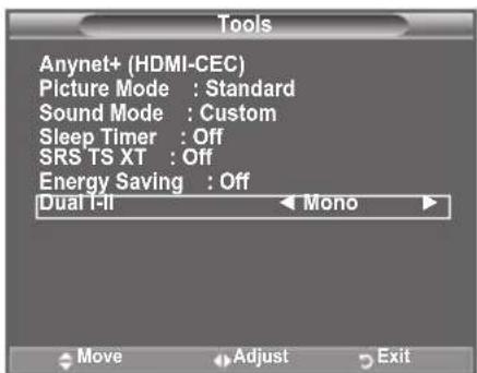 SAMSUNG LE40A4577C1DXXC - Selecting the Sound Mode - 1