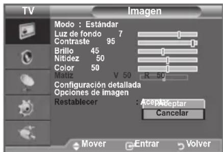 SAMSUNG LE40A4577C1DXXC - Puede volver a los ajustes deImagen predefinidos de fabrica. - 1