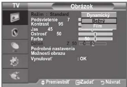 SAMSUNG LE40A4577C1DXXC - Zmena obrazovej normy - 2