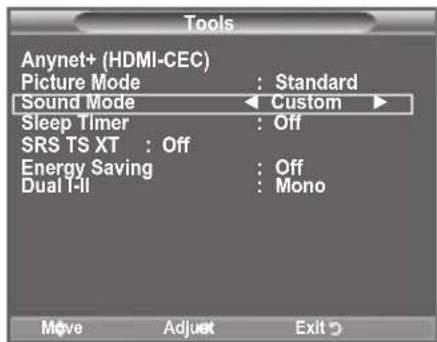 SAMSUNG LE40A4577C1DXXC - Equalizer: Balance/100Hz/300Hz/1kHz/3kHz/10kHz - 2