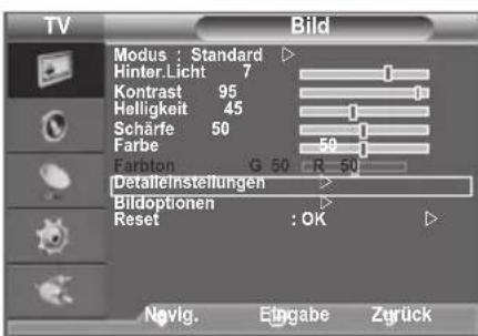 SAMSUNG LE40A4577C1DXXC - Konfigurieren detailierter Bildeinstellungen - 1