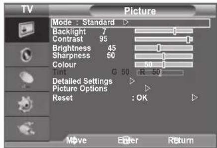 SAMSUNG LE40A4577C1DXXC - Ogled menijev - 1