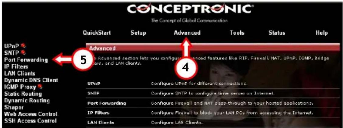 CONCEPTRONIC ADSL2+ Router - Note: - 1