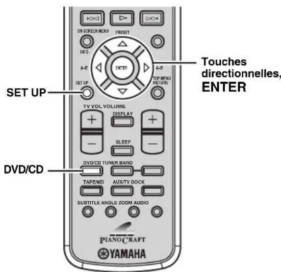 YAMAHA PianoCraft MCRE810 - Rétablissement des réglages par défaut du lecteur de DVD - 1