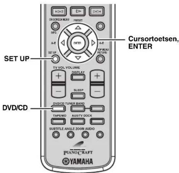 YAMAHA PianoCraft MCRE810 - Resetten van de instellenen van de DVD-speler - 1