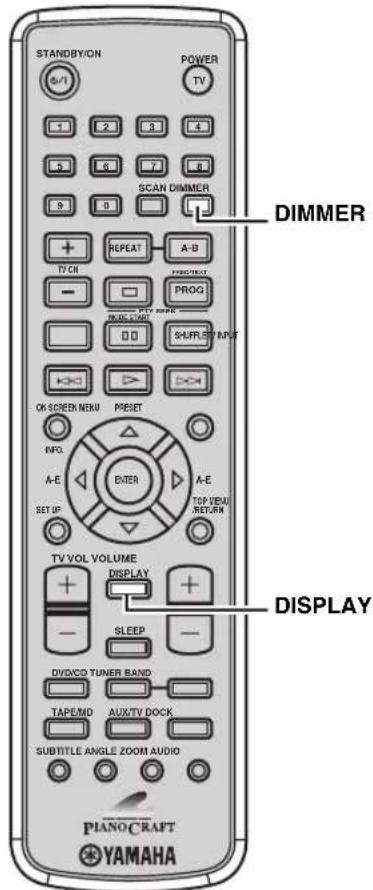 YAMAHA PianoCraft MCRE810 - Ändern der Einstellungen des Frontblende-Displays - 1
