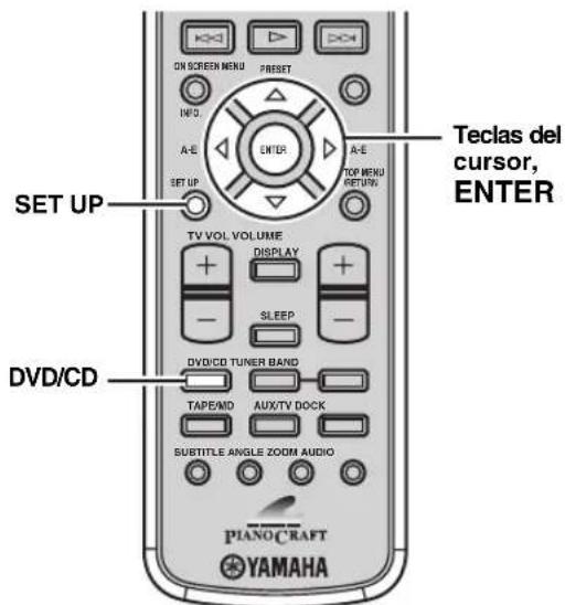 YAMAHA PianoCraft MCRE810 - Restablecimiento de ajustes del reproductor DVD - 1