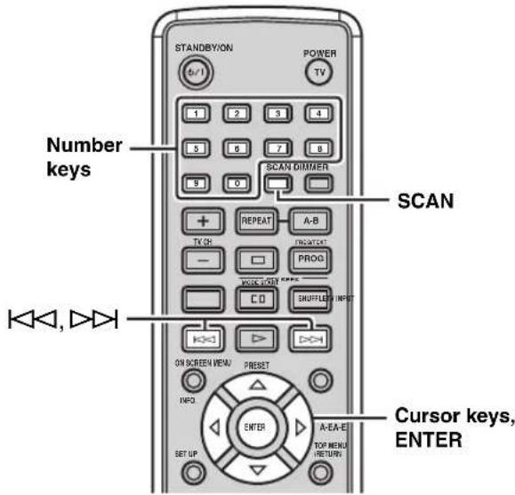 YAMAHA PianoCraft MCRE810 - Specifying a preview picture for playback (Scan Search) DVD VCD - 1