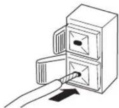 YAMAHA PianoCraft MCRE810 - Inserire i fili dell'antenna AM ad anello nel terminale AM. - 1
