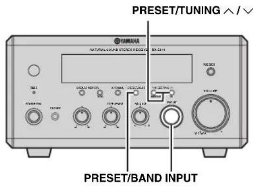 YAMAHA PianoCraft MCRE810 - Selecting preset stations - 1