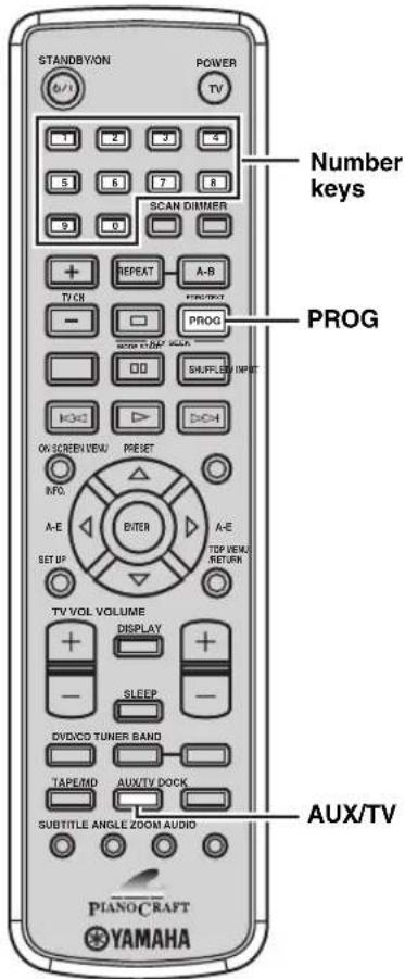 YAMAHA PianoCraft MCRE810 - Setting remote control codes - 1