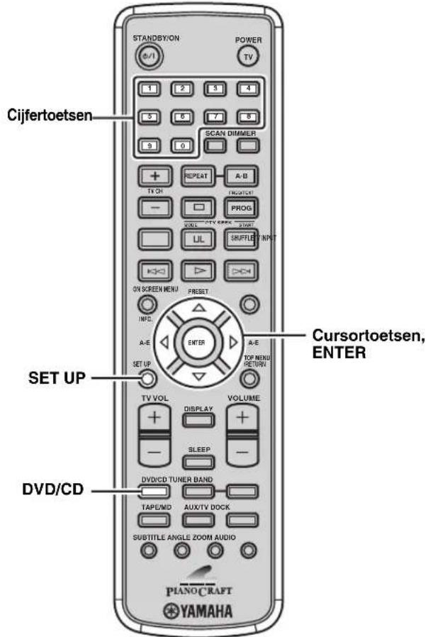 YAMAHA PianoCraft MCRE810 - Configureren van de instellingen van de DVD-speler (instelmenu) - 1