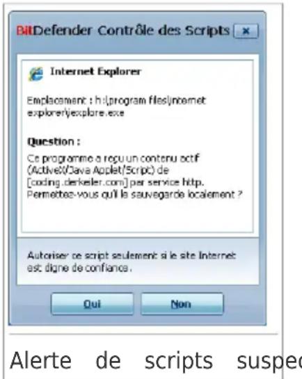 BITDEFENDER Total Security 2010 - Contrôle des scripts - 1