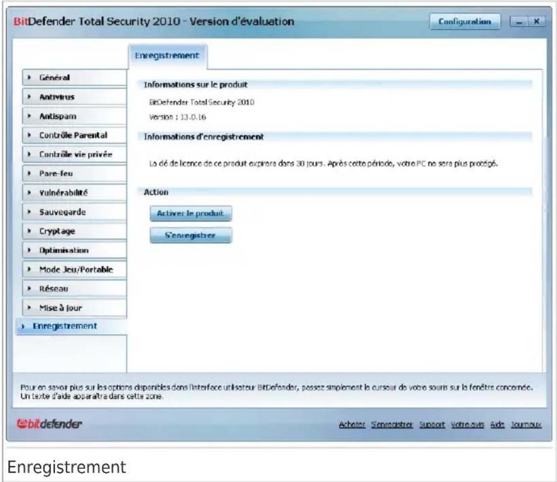 BITDEFENDER Total Security 2010 - Enregistrement - 1