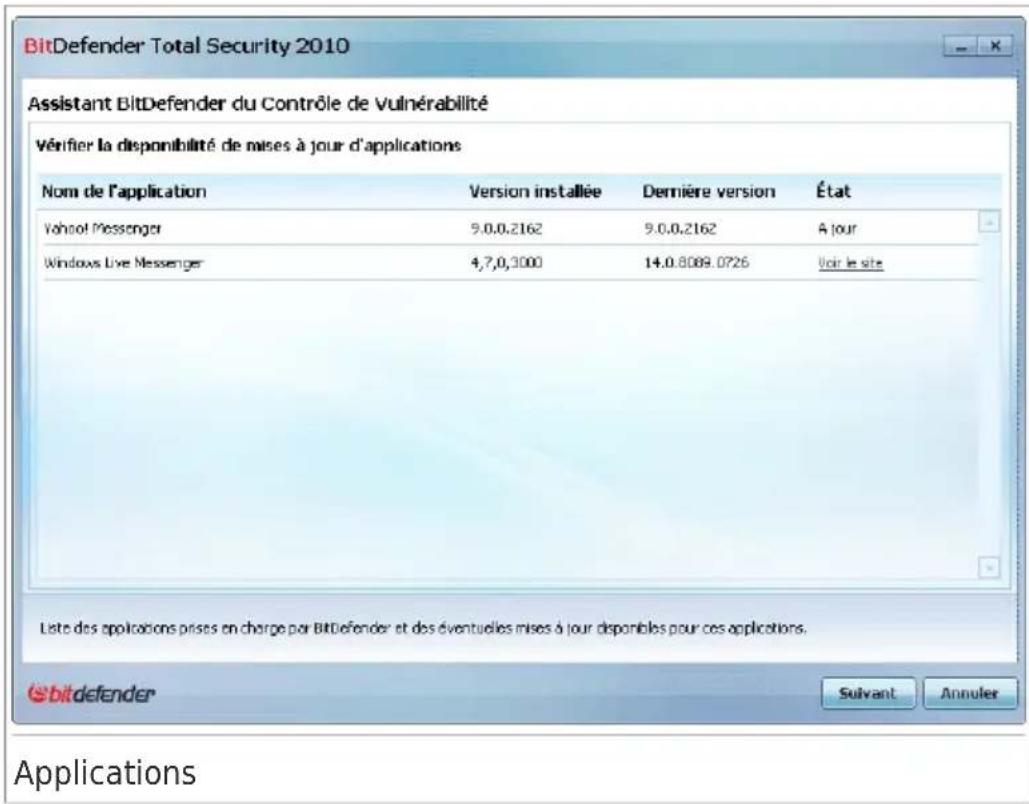 BITDEFENDER Total Security 2010 - Étape 4/6 - Mettre à jour les applications - 1