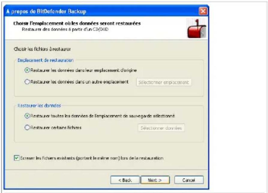 BITDEFENDER Total Security 2010 - Étape 3 sur 4 - Sélectionner l'emplacement et les chiers de res - 1